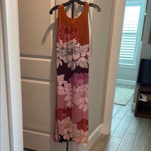 Maeve Rust, Pink and Rose Halter Maxi Dress